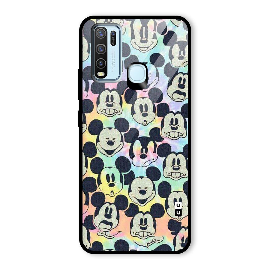 Fun Rainbow Faces Glass Back Case for Vivo Y50