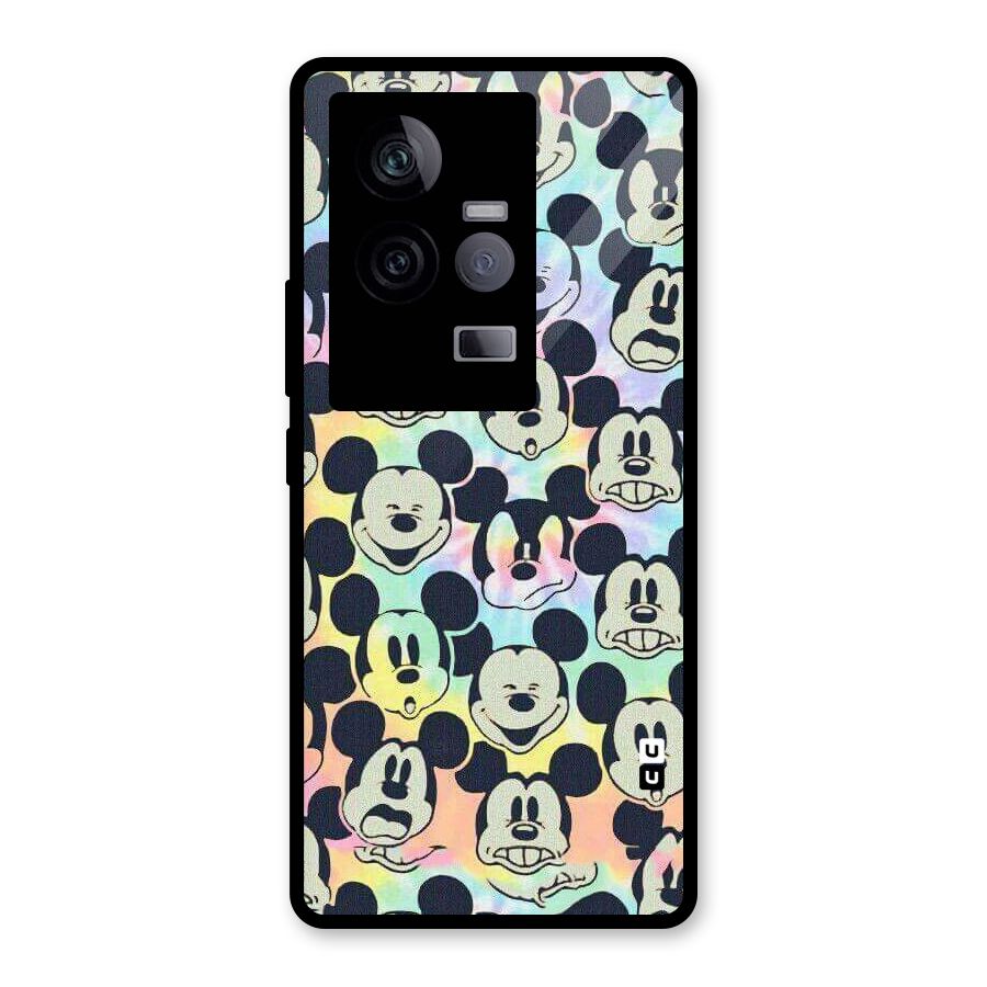 Fun Rainbow Faces Glass Back Case for Vivo iQOO 11 5G