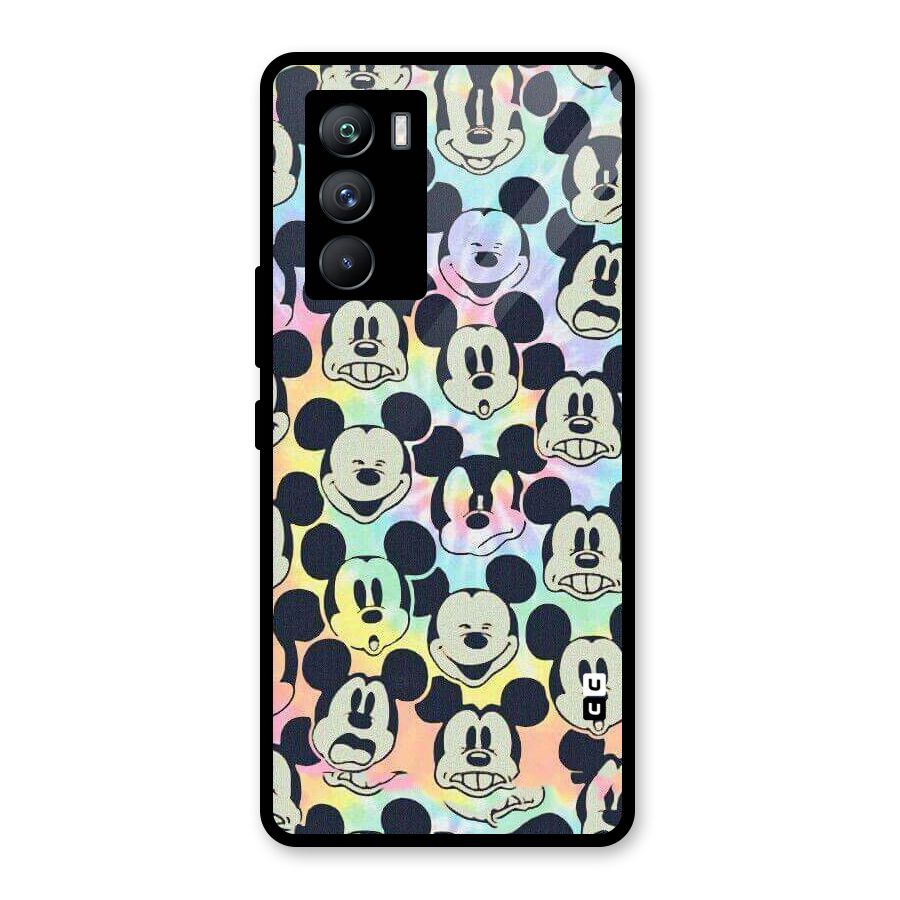 Fun Rainbow Faces Glass Back Case for Vivo iQOO 9 SE