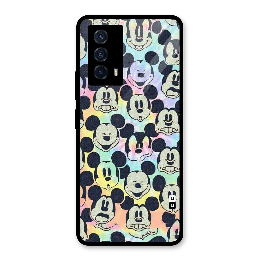Fun Rainbow Faces Glass Back Case for Vivo iQOO Z5