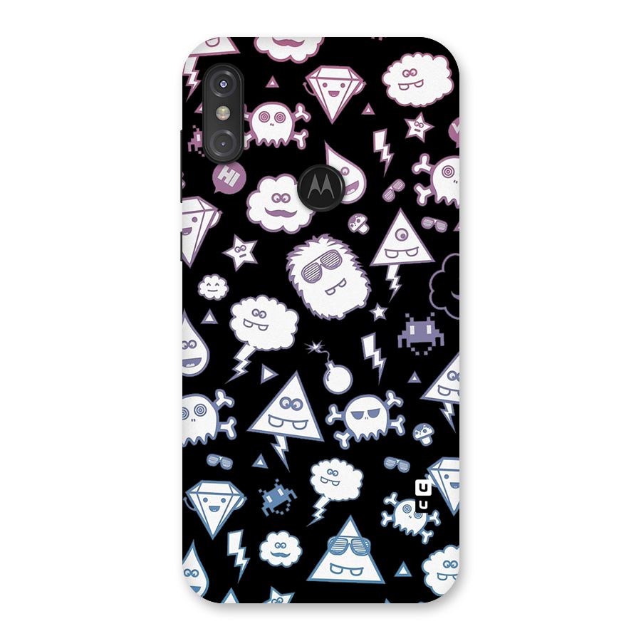 Funny Faces Back Case for Motorola One Power