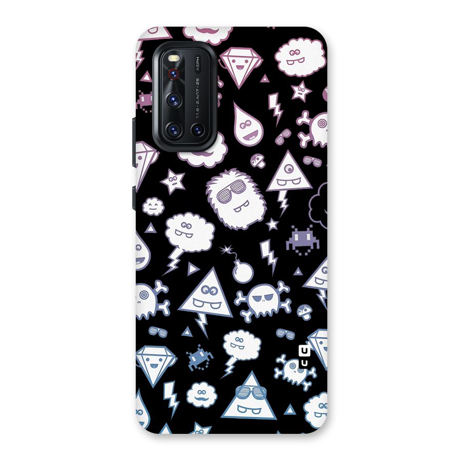 Funny Faces Back Case for Vivo V19