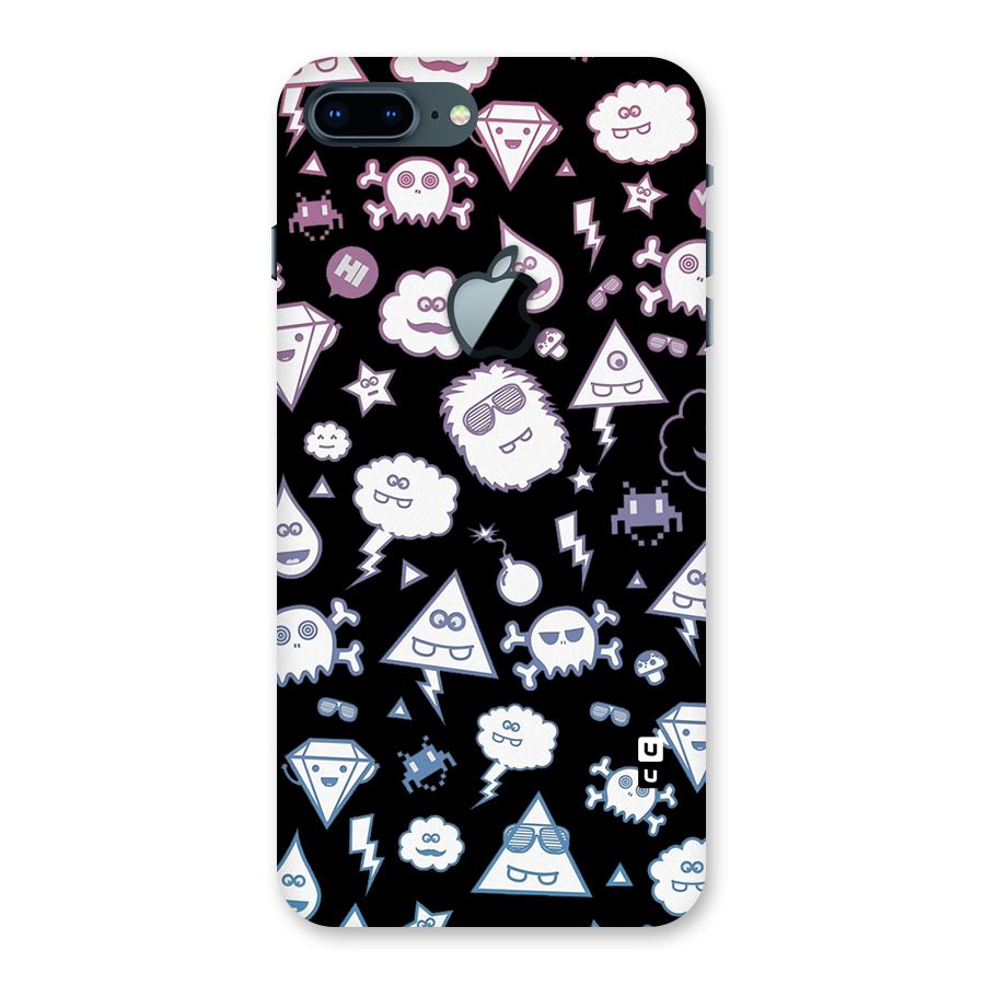 Funny Faces Back Case for iPhone 7 Plus Apple Cut