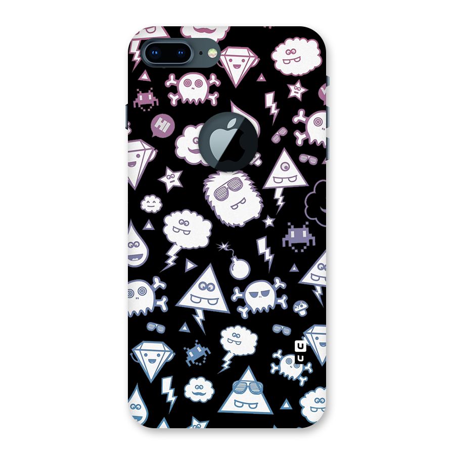 Funny Faces Back Case for iPhone 7 Plus Logo Cut