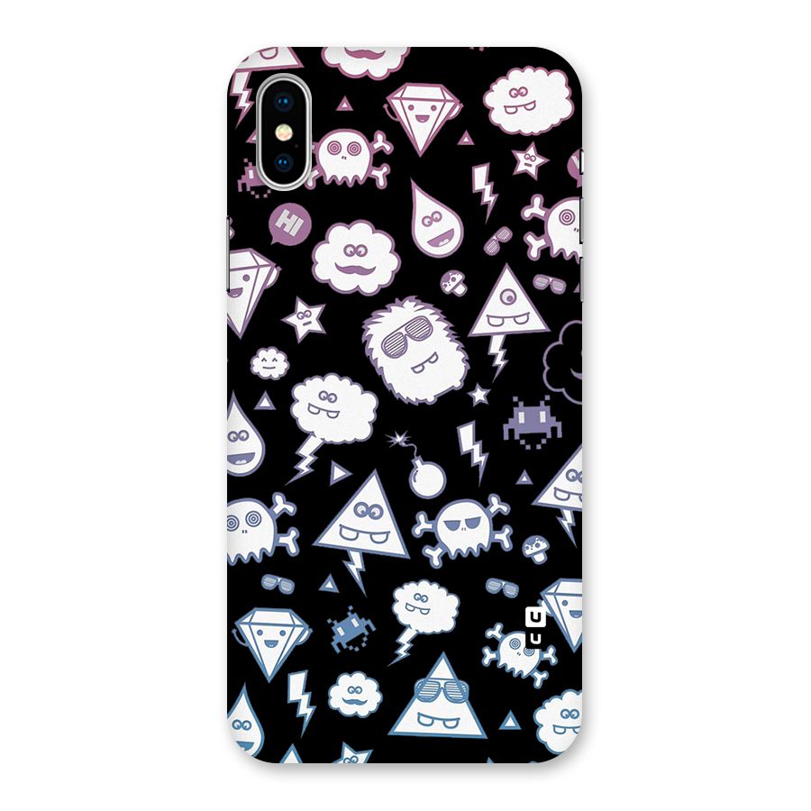 Funny Faces Back Case for iPhone XS