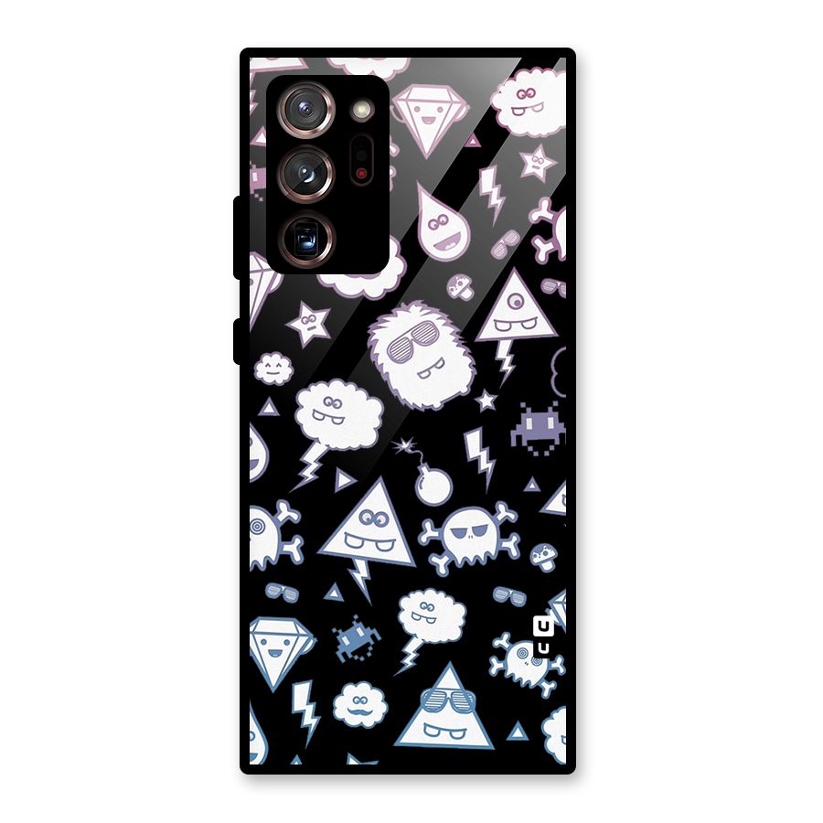 Funny Faces Glass Back Case for Galaxy Note 20 Ultra 5G