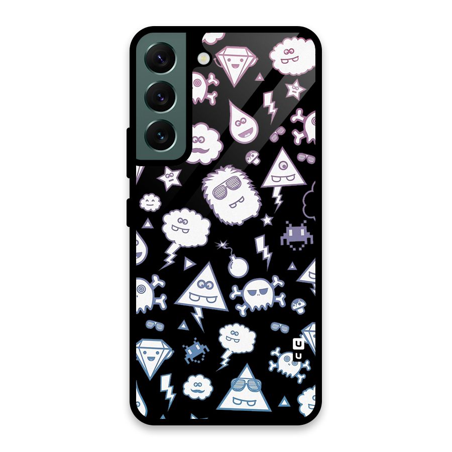 Funny Faces Glass Back Case for Galaxy S22 5G