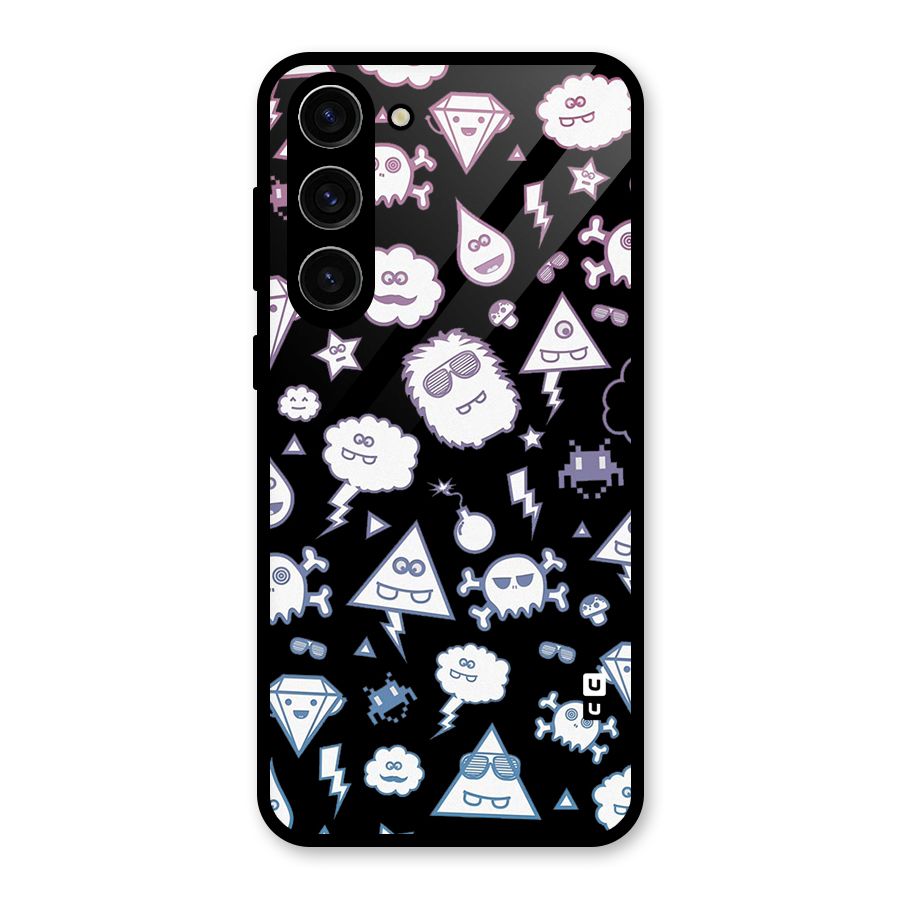 Funny Faces Glass Back Case for Galaxy S23 Plus