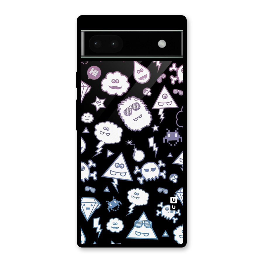 Funny Faces Glass Back Case for Google Pixel 6a