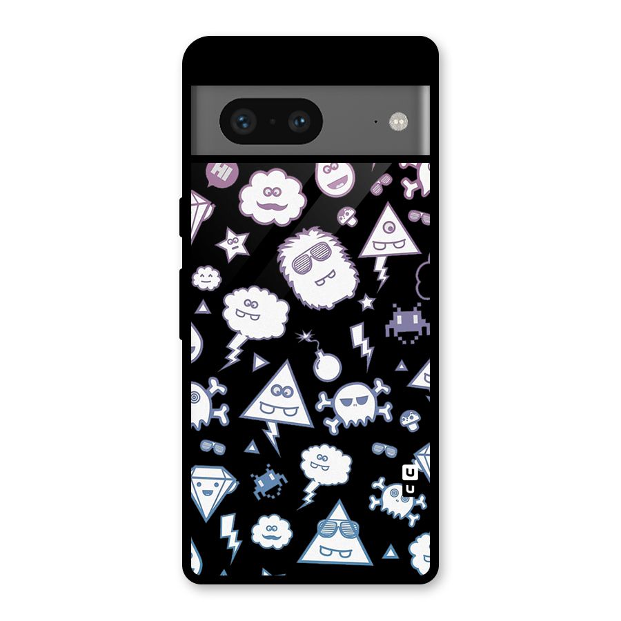Funny Faces Glass Back Case for Google Pixel 7