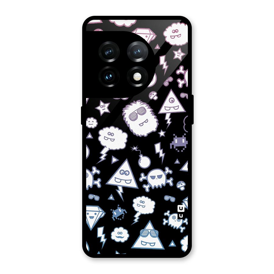 Funny Faces Glass Back Case for OnePlus 11