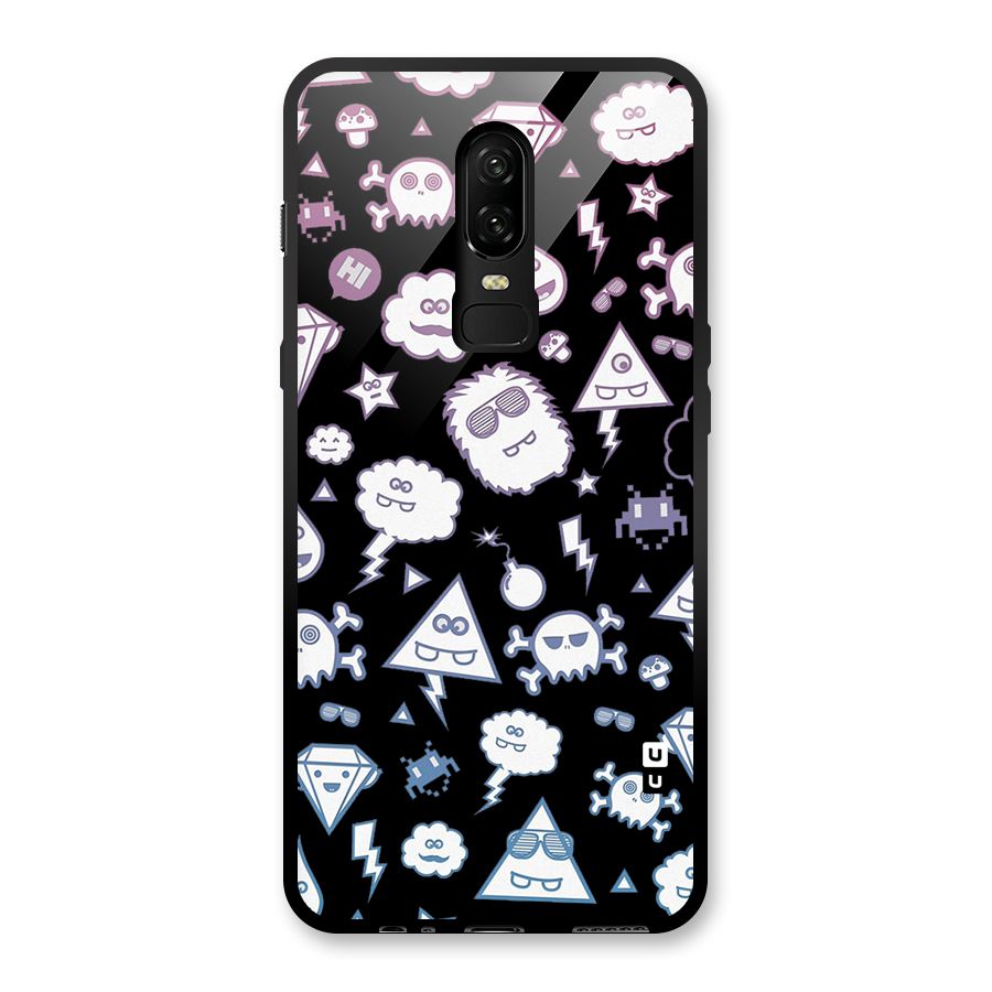 Funny Faces Glass Back Case for OnePlus 6