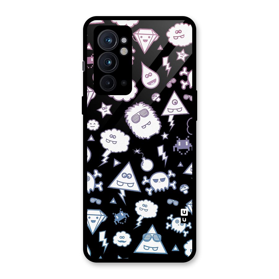 Funny Faces Glass Back Case for OnePlus 9RT 5G