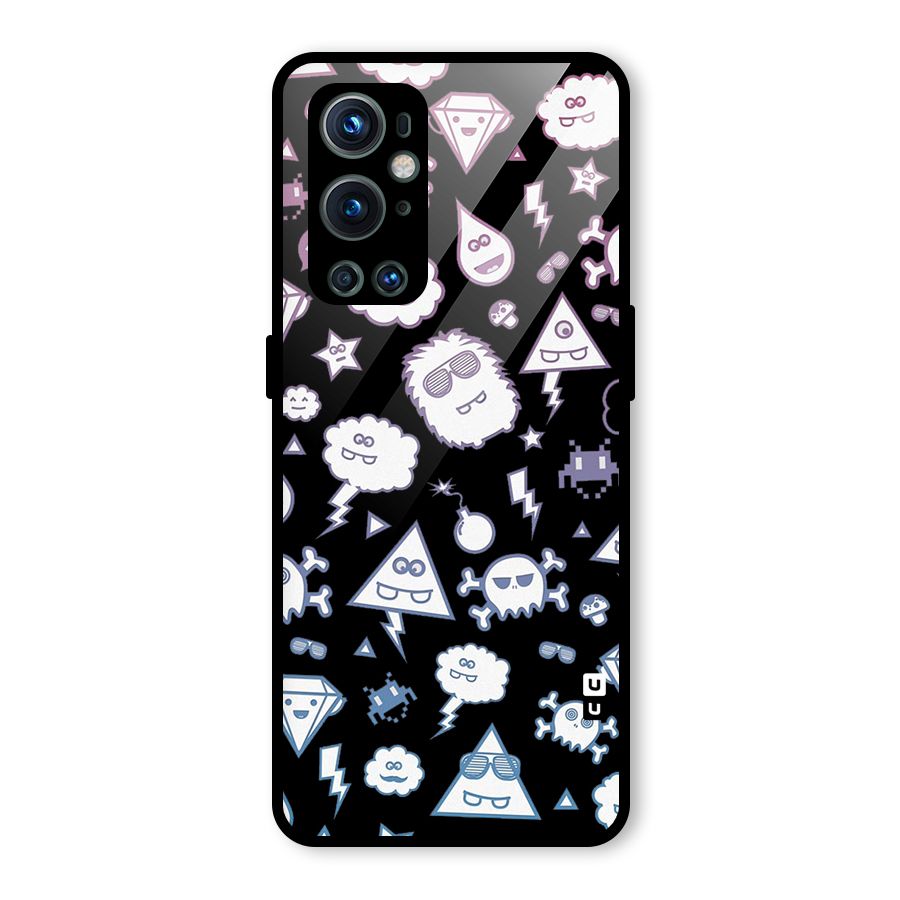Funny Faces Glass Back Case for OnePlus 9 Pro