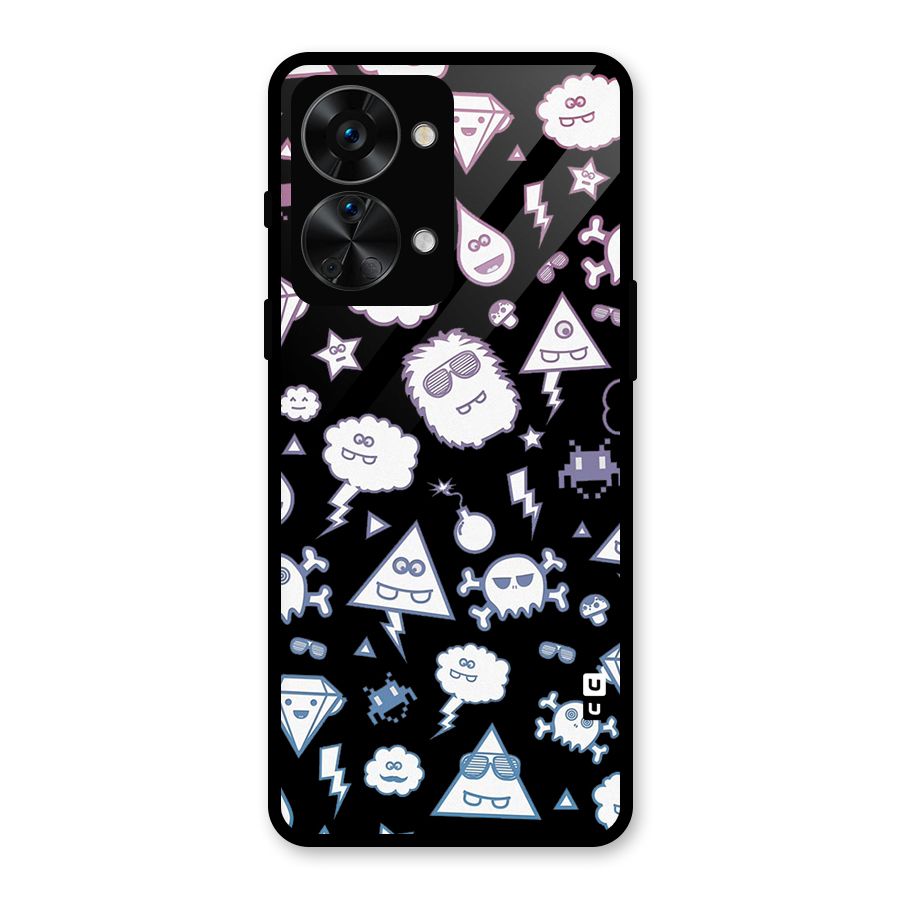 Funny Faces Glass Back Case for OnePlus Nord 2T
