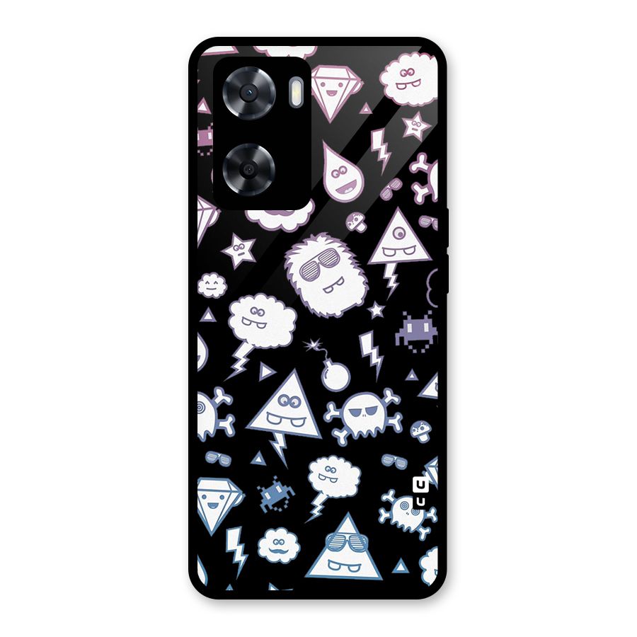 Funny Faces Glass Back Case for Oppo A57 2022