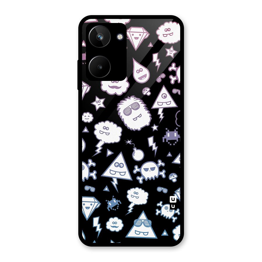 Funny Faces Glass Back Case for Realme 10