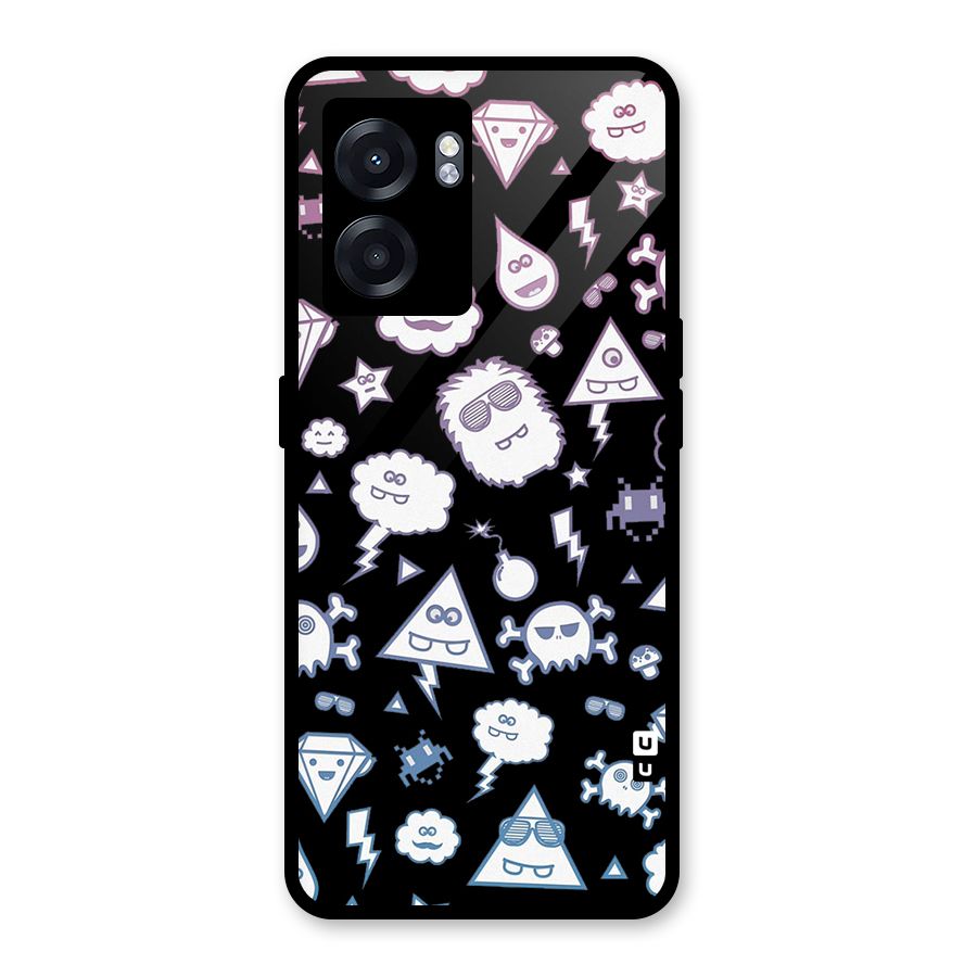 Funny Faces Glass Back Case for Realme Narzo 50 5G
