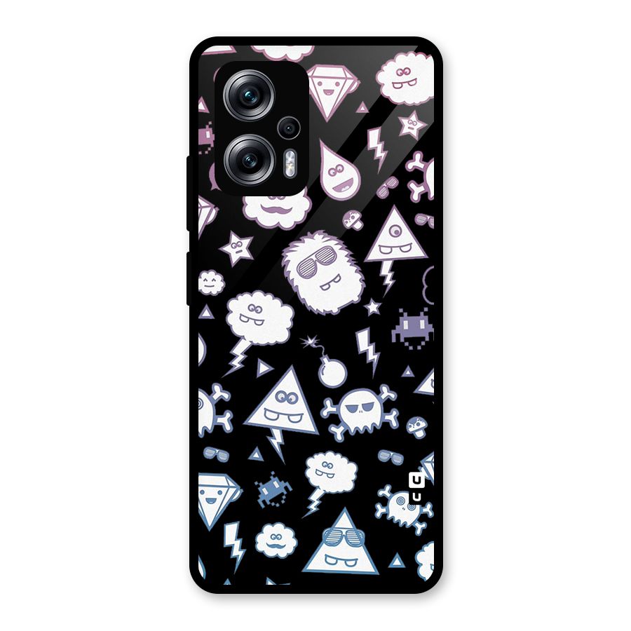 Funny Faces Glass Back Case for Redmi K50i