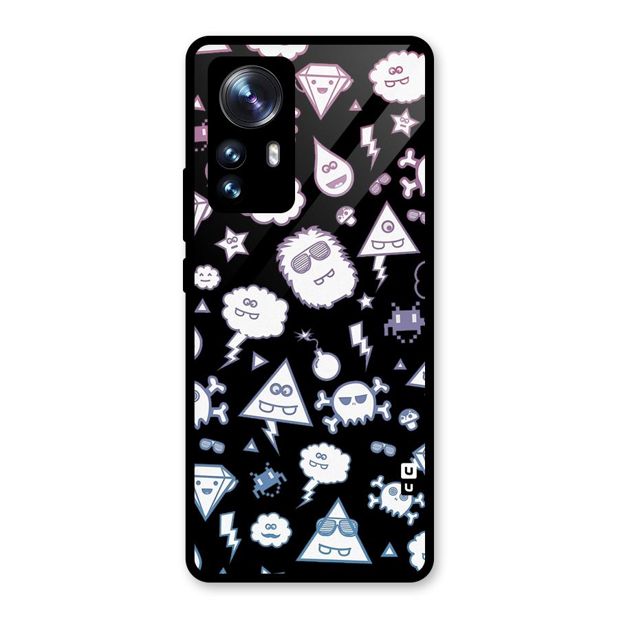 Funny Faces Glass Back Case for Xiaomi 12 Pro