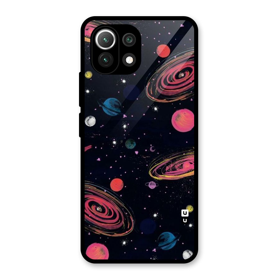 Galaxy Beauty Glass Back Case for Mi 11 Lite
