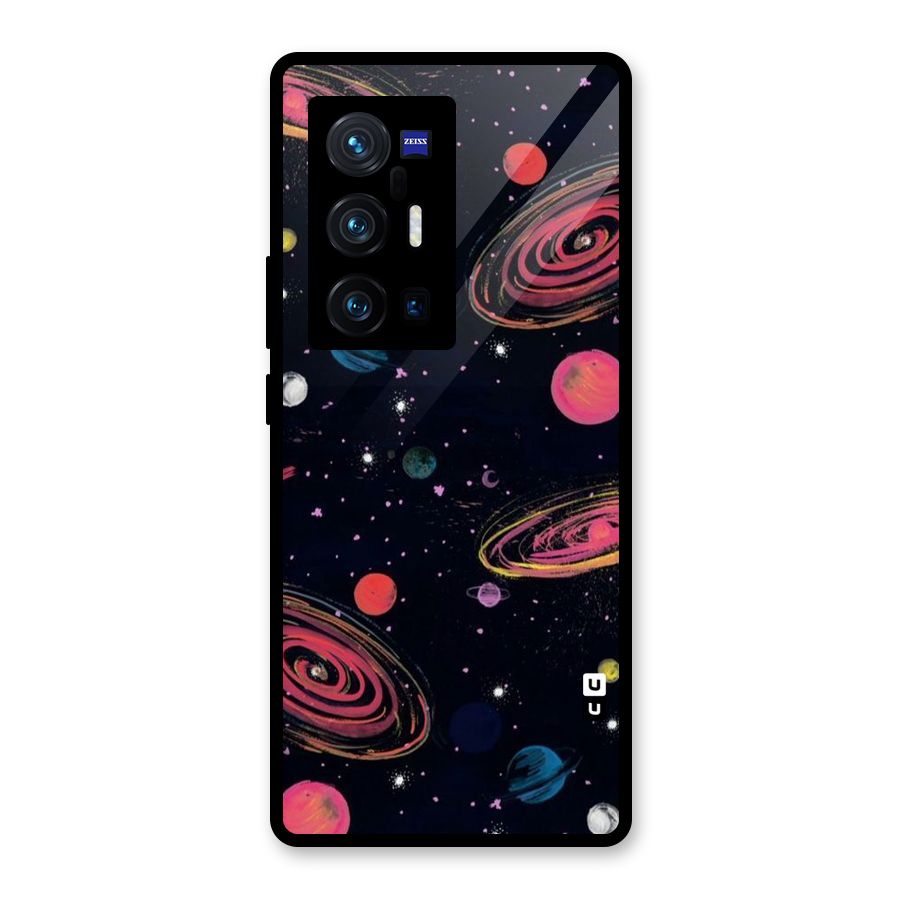 Galaxy Beauty Glass Back Case for Vivo X70 Pro Plus