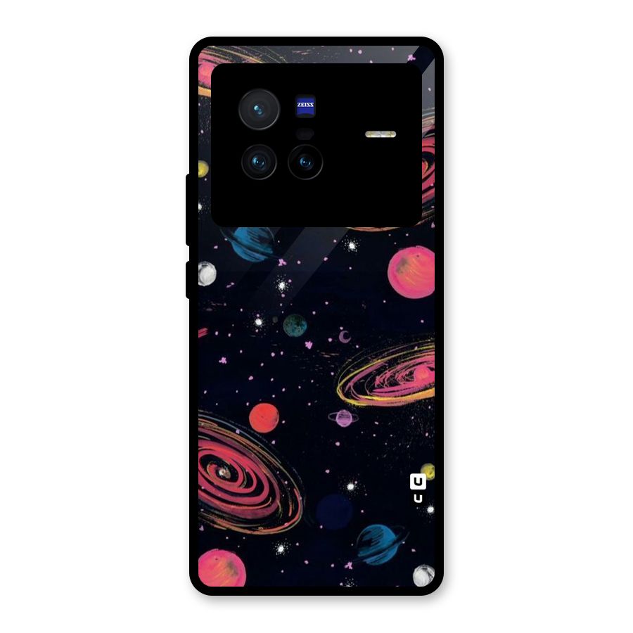 Galaxy Beauty Glass Back Case for Vivo X80
