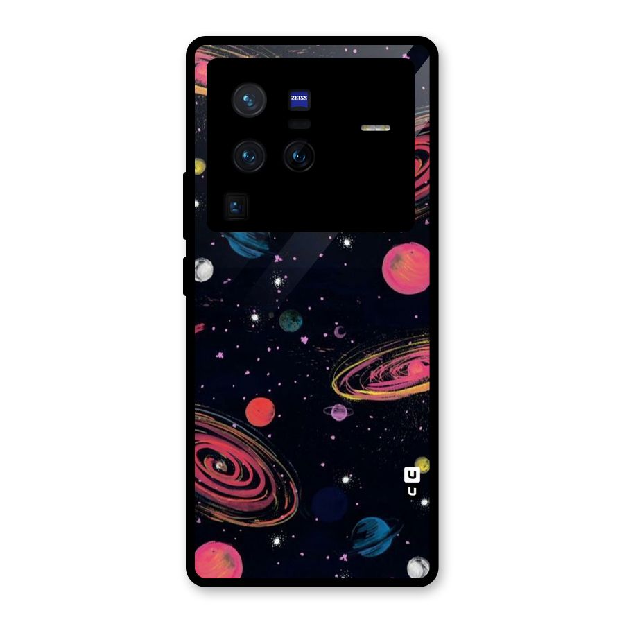 Galaxy Beauty Glass Back Case for Vivo X80 Pro