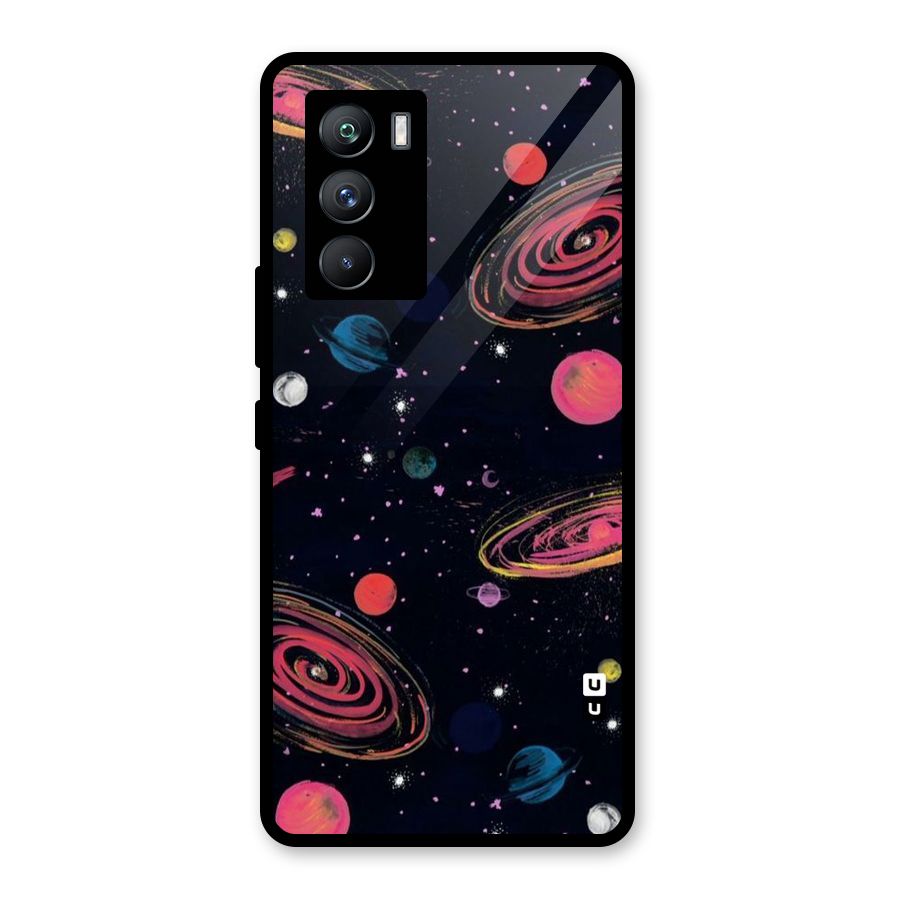 Galaxy Beauty Glass Back Case for Vivo iQOO 9 SE