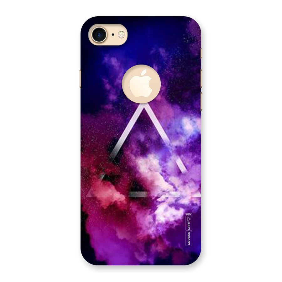 Galaxy Smoke Hues Back Case for iPhone 7 Logo Cut