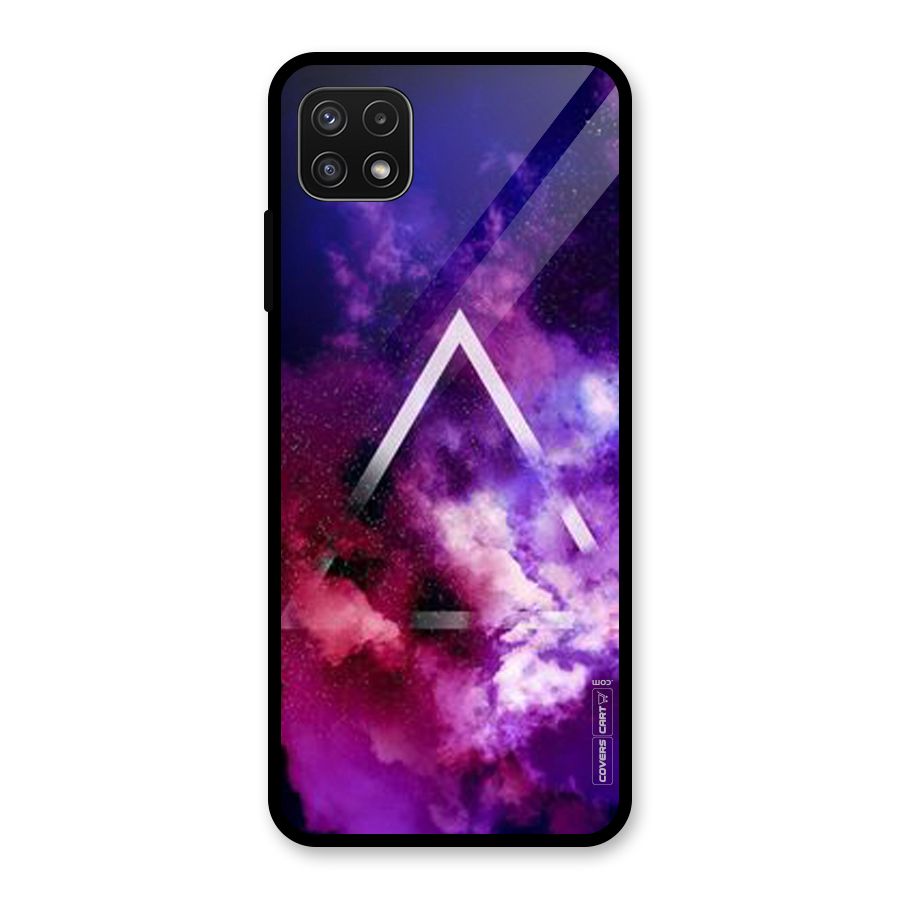 Galaxy Smoke Hues Glass Back Case for Galaxy A22 5G