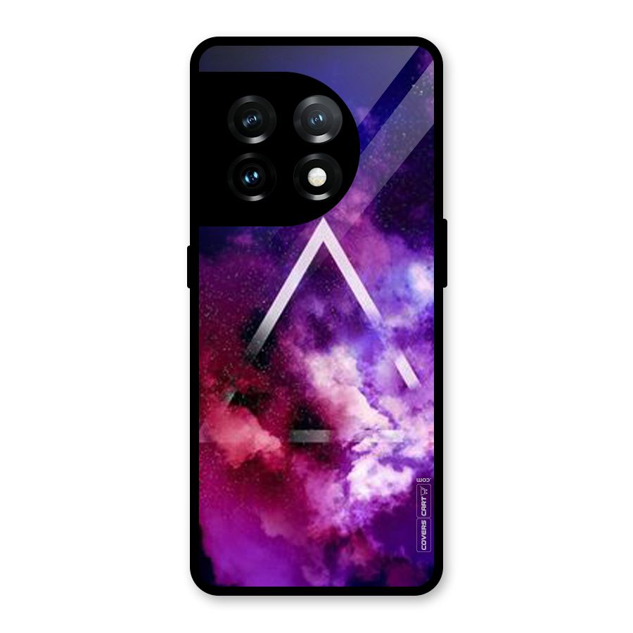 Galaxy Smoke Hues Glass Back Case for OnePlus 11