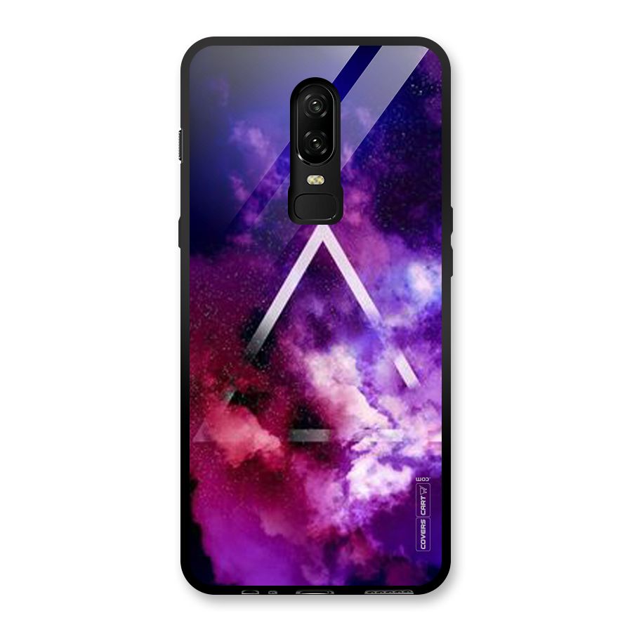 Galaxy Smoke Hues Glass Back Case for OnePlus 6