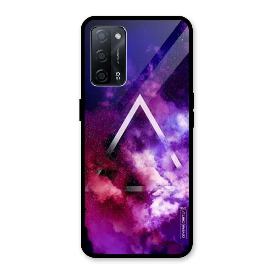 Galaxy Smoke Hues Glass Back Case for Oppo A53s 5G