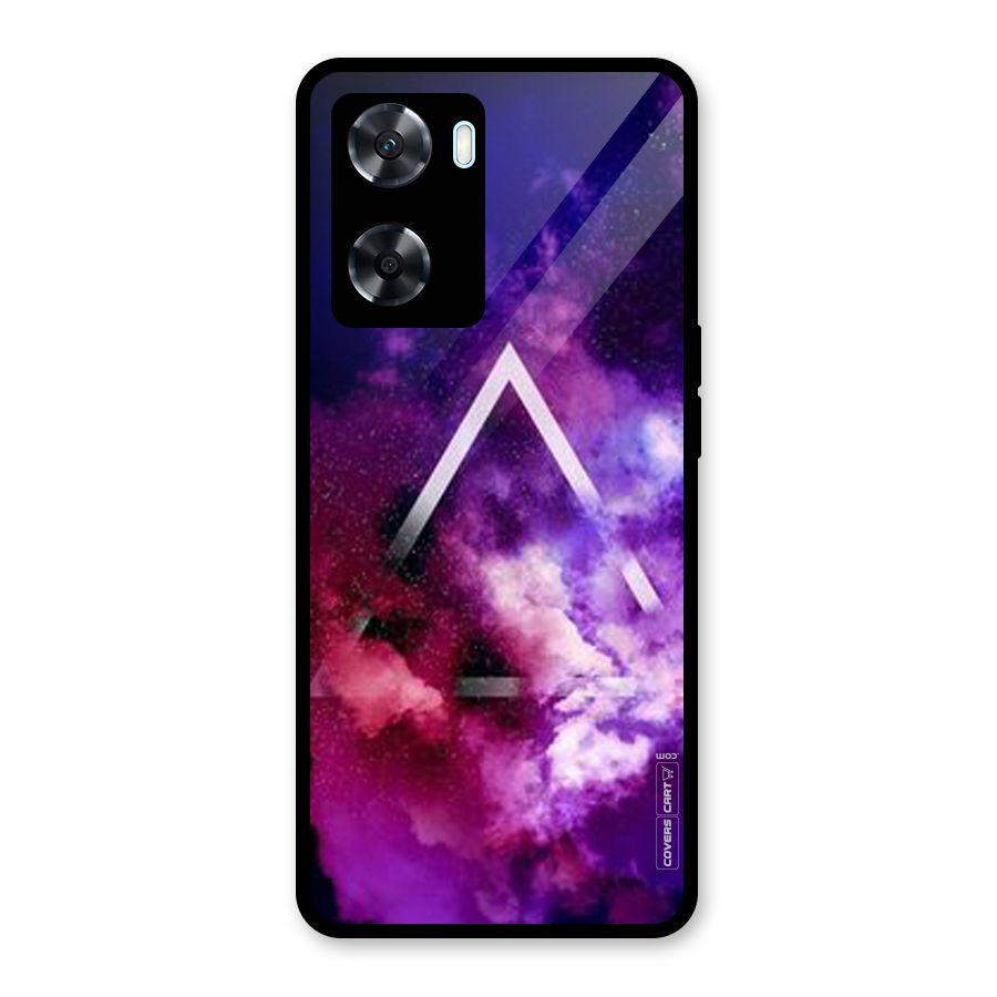Galaxy Smoke Hues Glass Back Case for Oppo A77