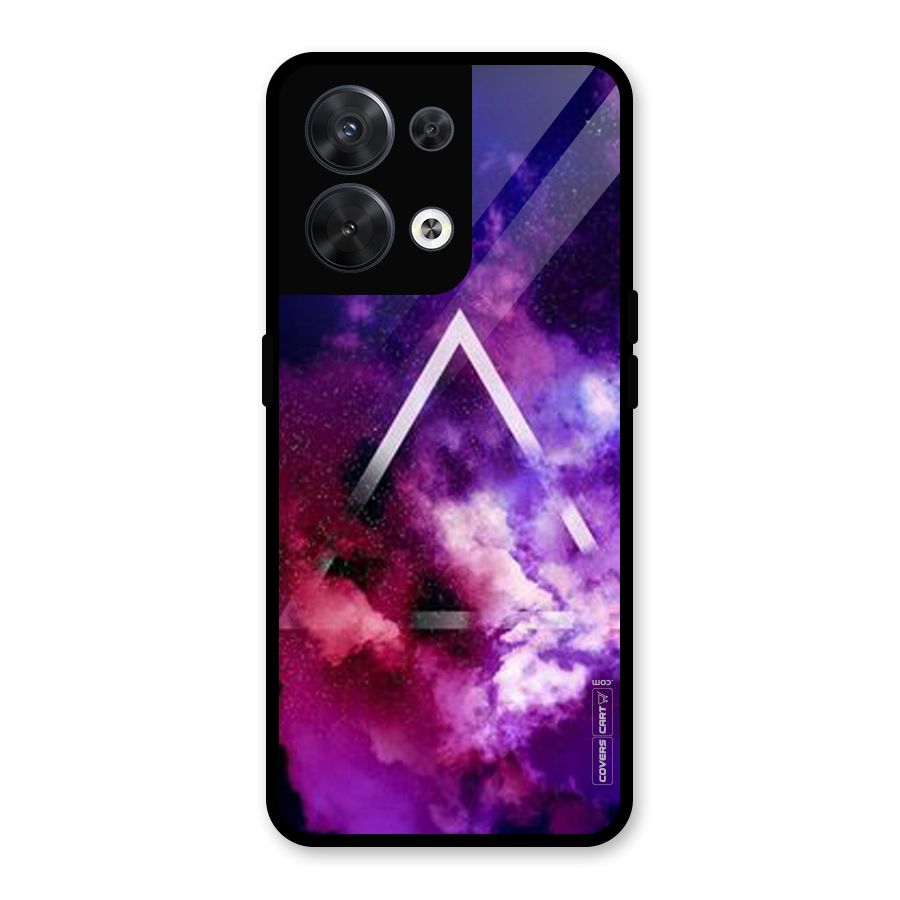 Galaxy Smoke Hues Glass Back Case for Oppo Reno8 5G