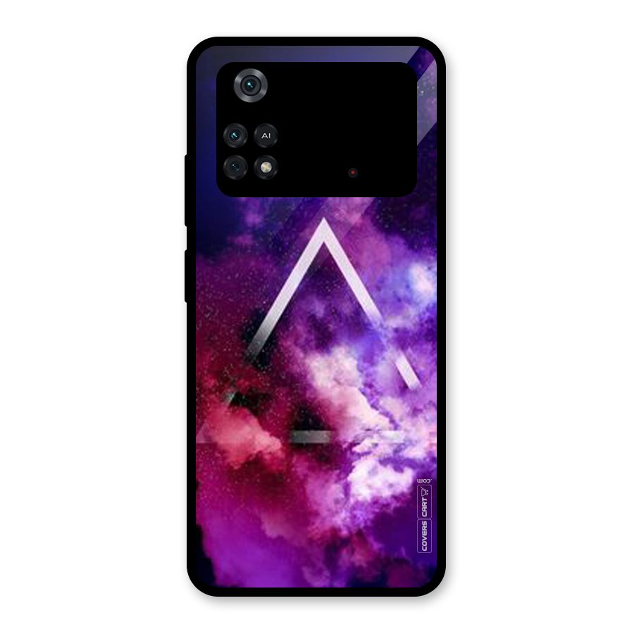 Galaxy Smoke Hues Glass Back Case for Poco M4 Pro 4G