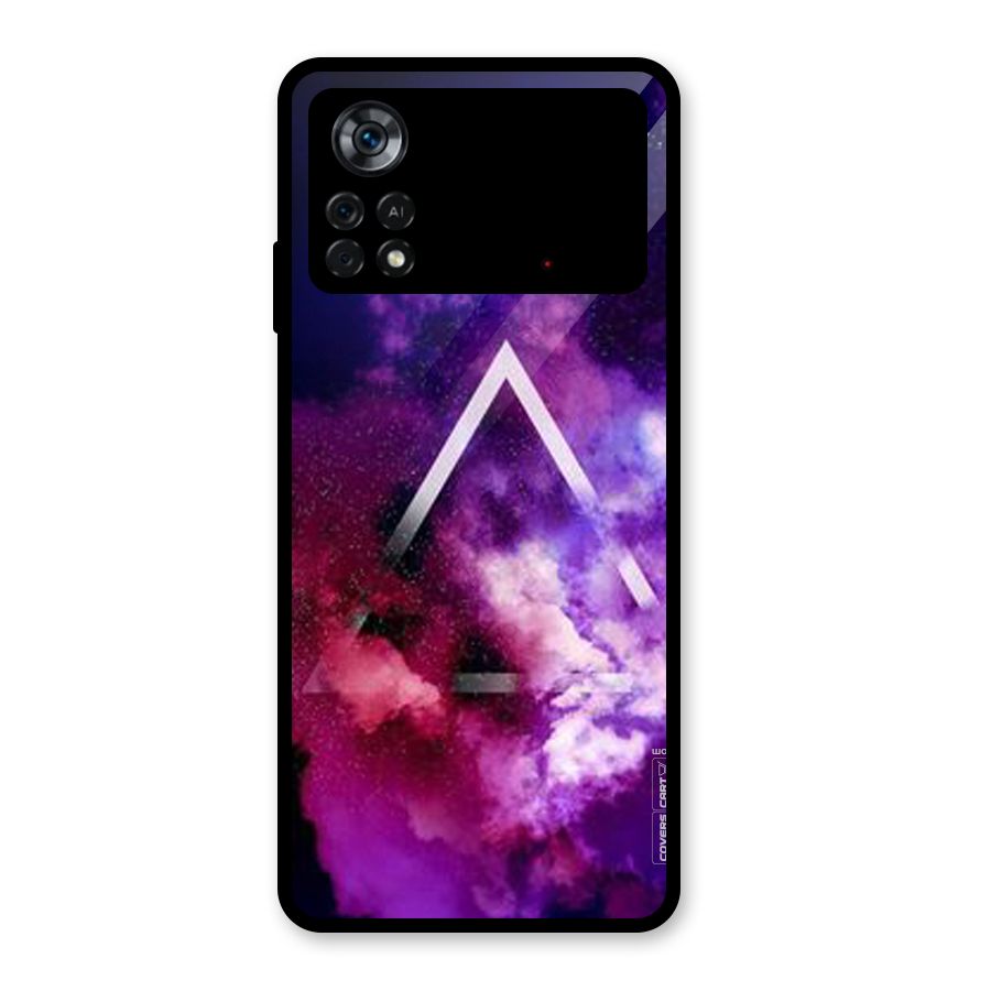 Galaxy Smoke Hues Glass Back Case for Poco X4 Pro 5G