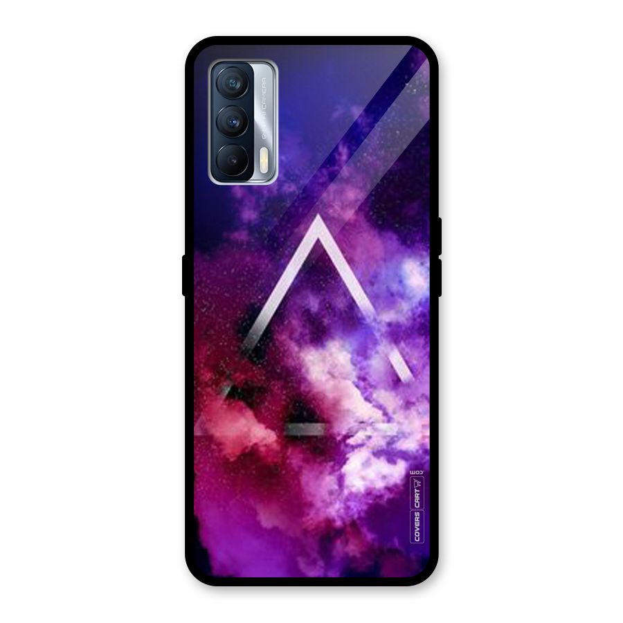 Galaxy Smoke Hues Glass Back Case for Realme X7