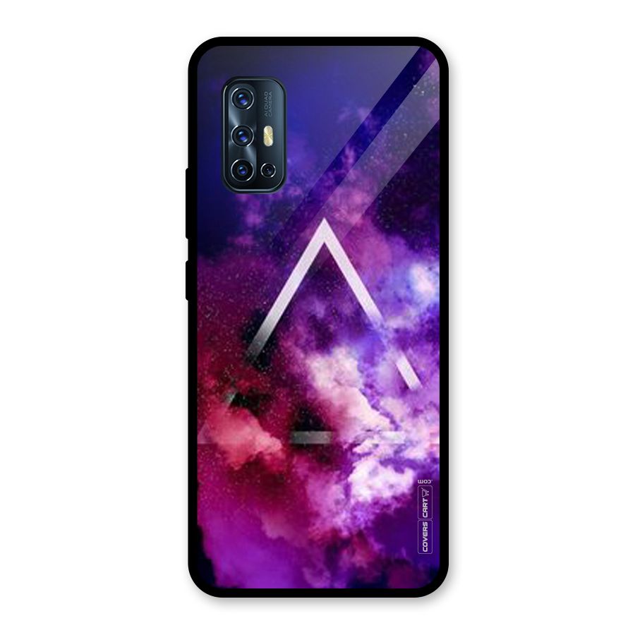 Galaxy Smoke Hues Glass Back Case for Vivo V17
