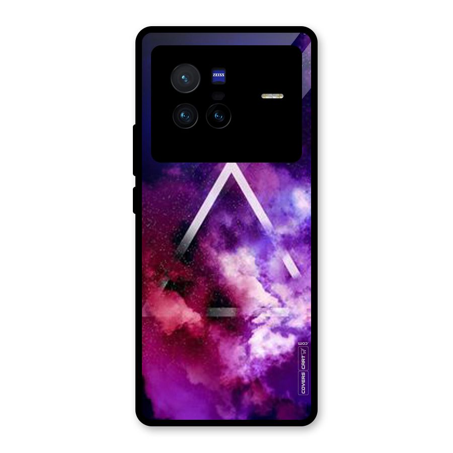 Galaxy Smoke Hues Glass Back Case for Vivo X80