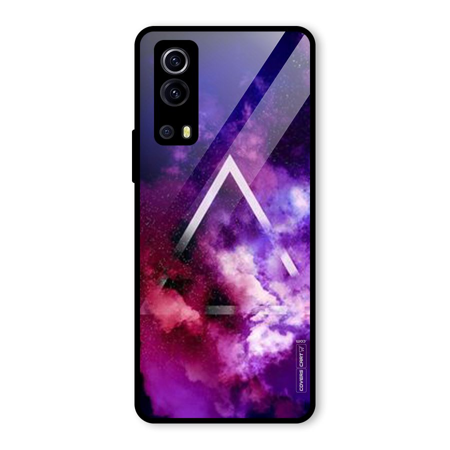 Galaxy Smoke Hues Glass Back Case for Vivo iQOO Z3