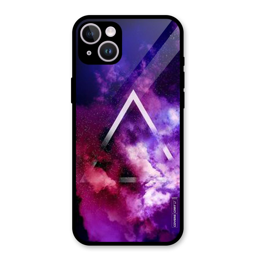 Galaxy Smoke Hues Glass Back Case for iPhone 14 Plus