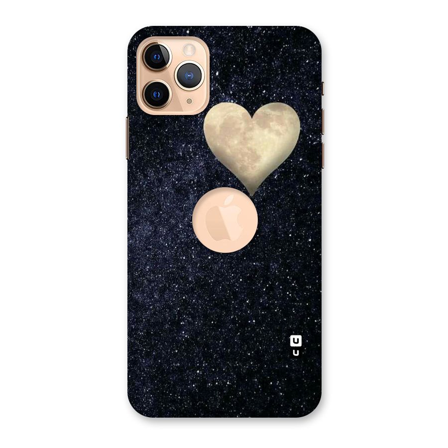 Galaxy Space Heart Back Case for iPhone 11 Pro Max Logo Cut