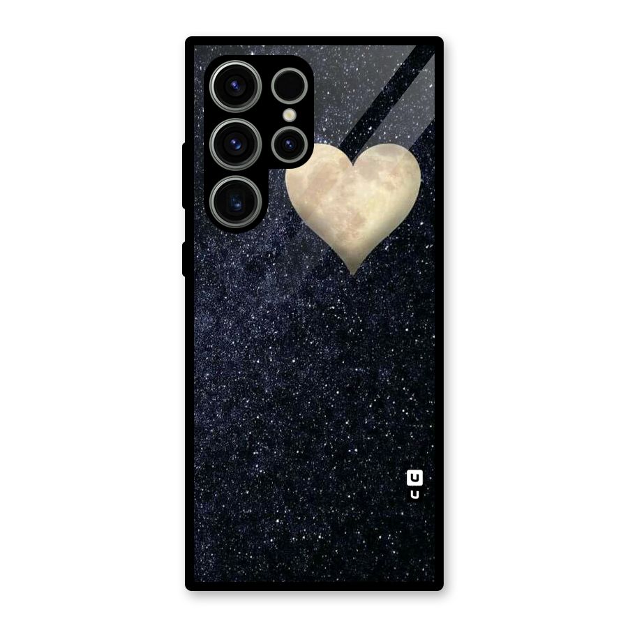 Galaxy Space Heart Glass Back Case for Galaxy S23 Ultra