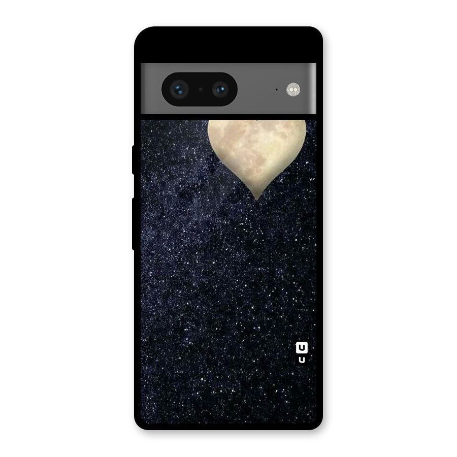 Galaxy Space Heart Glass Back Case for Google Pixel 7
