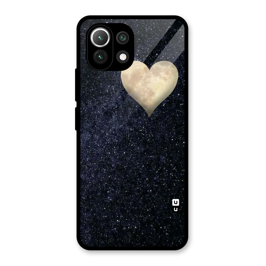 Galaxy Space Heart Glass Back Case for Mi 11 Lite NE 5G