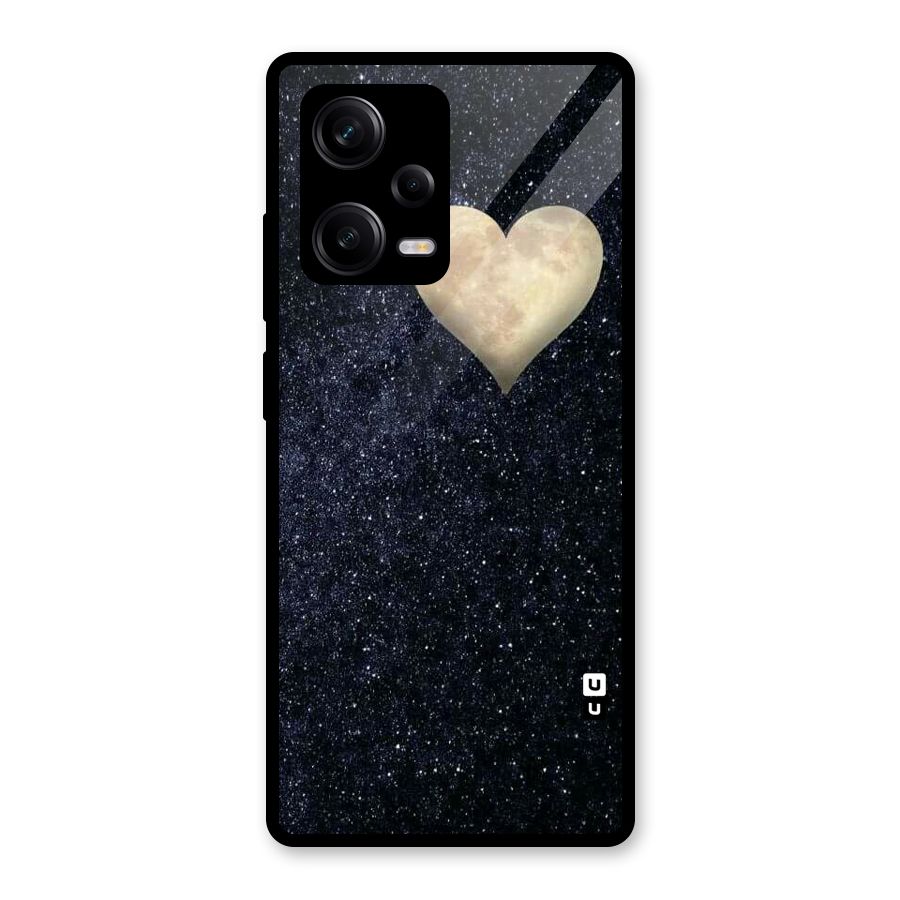 Galaxy Space Heart Glass Back Case for Redmi Note 12 Pro