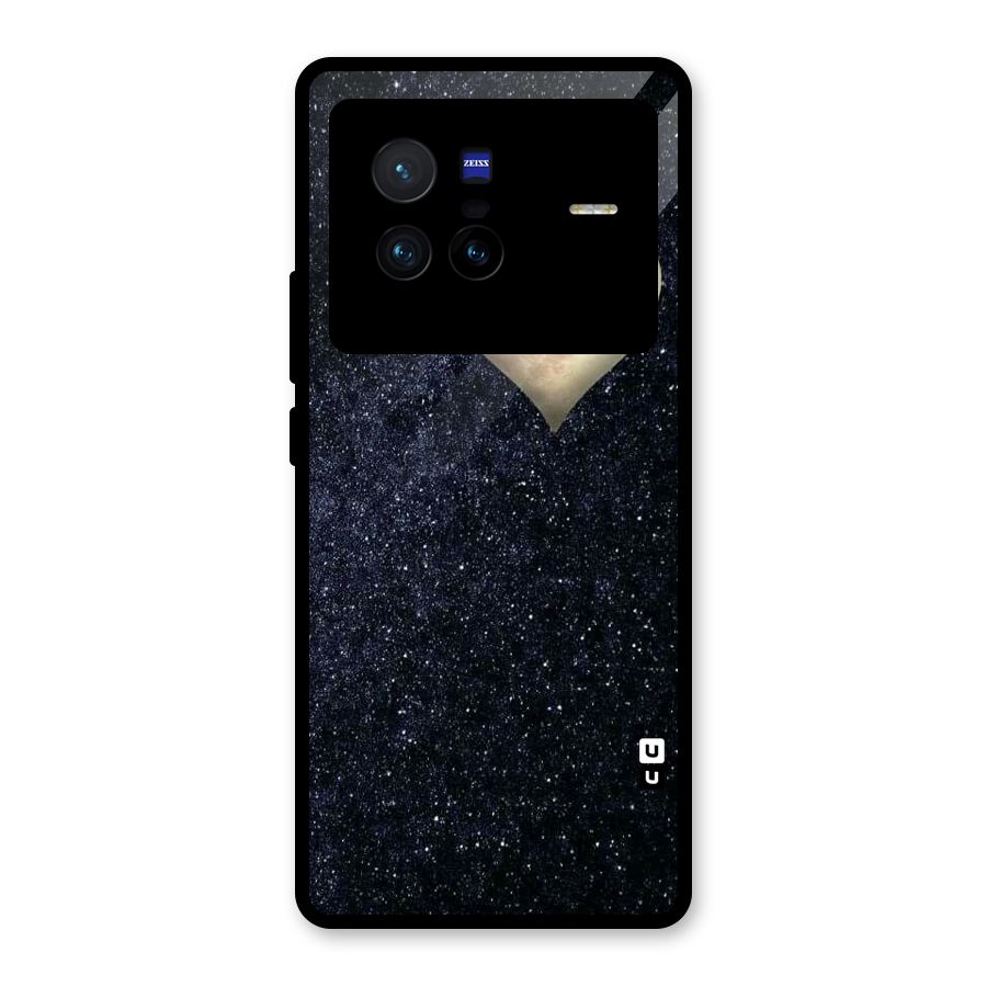 Galaxy Space Heart Glass Back Case for Vivo X80