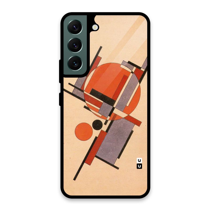 Geo Abstract Metrics Glass Back Case for Galaxy S22 5G